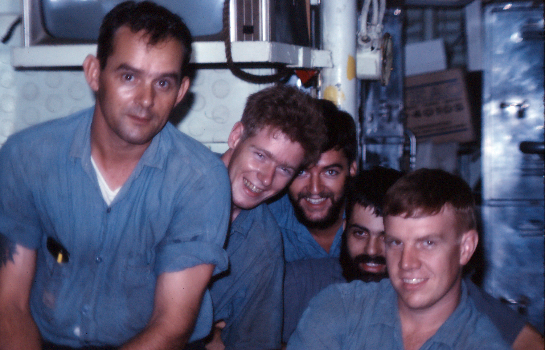 Joe Leatherman and 4 shipmates