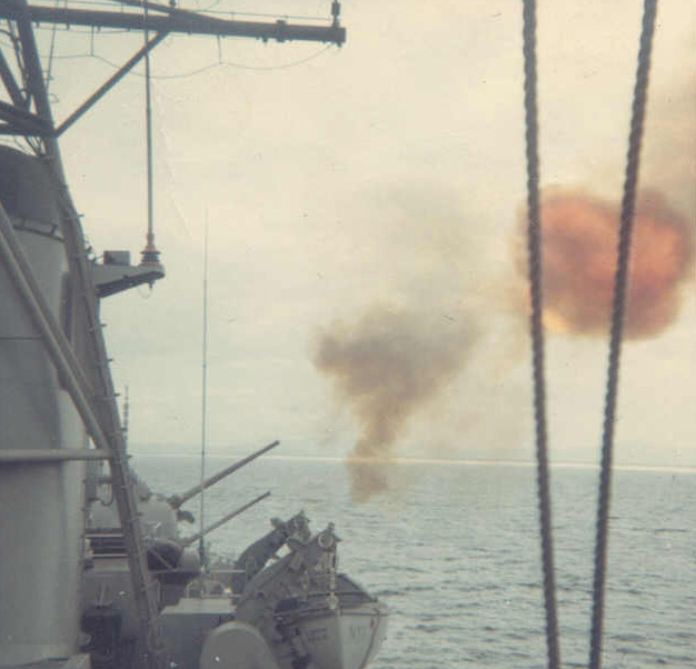MT53 Shelling Enemy positions - Vietnam 1966